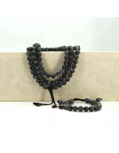 Labradorite beads Mala and yoga bracelet, chants bead, throat and third eye chakra, semi-precious gemstone, Buddhist, threaded