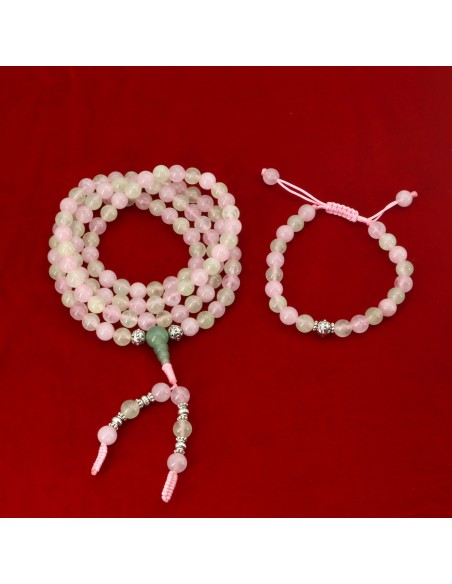 universal love stone, calming crystal, the heart chakra, and Green Aventurine bring good fortune and feelings of well-being mala