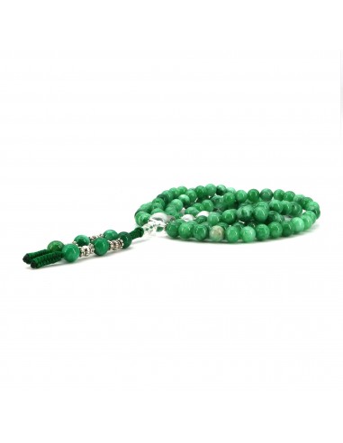 Green Jade Japa Mala and Bracelet Set/ Prayer Beads, 108 beads japa and 22 beads bracelet, heart chakra malas, meditation chants