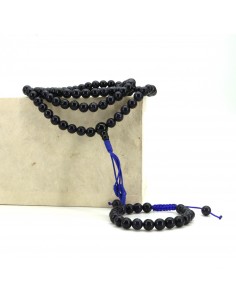 Pretty Blue sunstone Japa mala and bracelet set, 108 beads 8mm beads japa mala and bracelet, spiritual jewelry, healing power