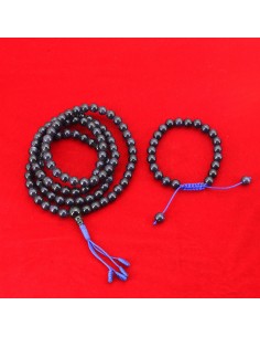 Pretty Blue sunstone Japa mala and bracelet set, 108 beads 8mm beads japa mala and bracelet, spiritual jewelry, healing power 2