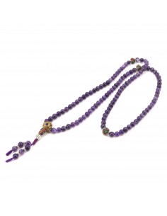 The relaxing energy prayer beads amethyst Japa mala set, balance mind and emotions, reducing fear, anger, sadness, and anxiety 2