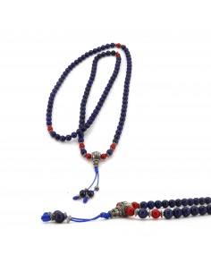 Lapis Lazuli Japa mala and bracelet set, throat chakra, and healing properties strengthen the immune system, 108 prayer beads 2
