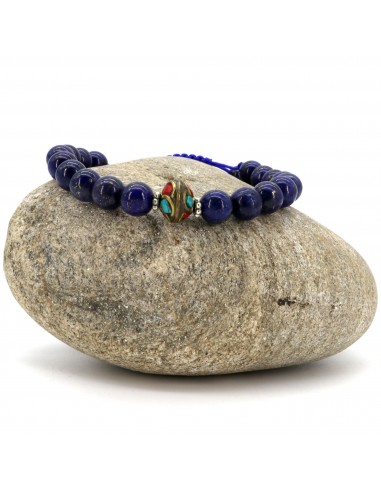 Lapis Lazuli Japa mala and bracelet set, throat chakra, and healing properties strengthen the immune system, 108 prayer beads