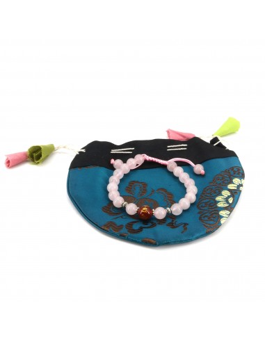 108 beads Pink color of Rose Quartz tibetan Japa mala and wrist band, brings happiness, passion, pleasure, peace of mind bead