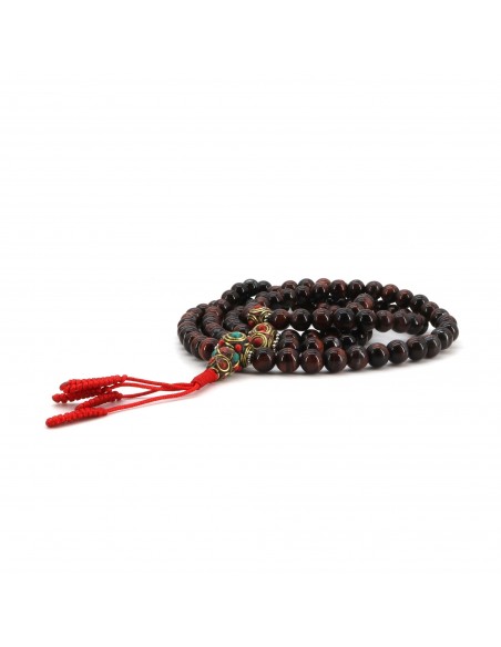 108 beads Tibetan root chakra red tiger eye Japa mala and wrist band set, wholesale, unisex bracelet, best for yoga meditation