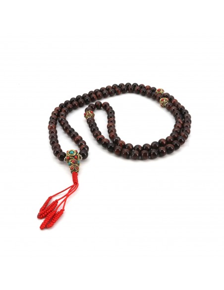 108 beads Tibetan root chakra red tiger eye Japa mala and wrist band set, wholesale, unisex bracelet, best for yoga meditation