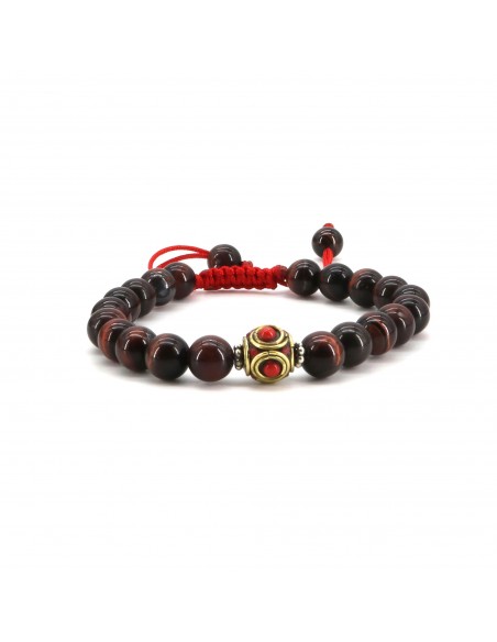108 beads Tibetan root chakra red tiger eye Japa mala and wrist band set, wholesale, unisex bracelet, best for yoga meditation