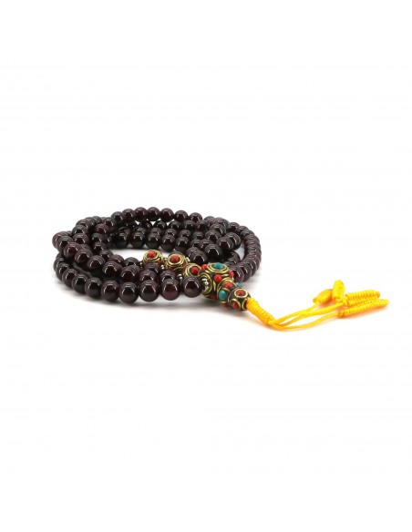 Sacral chakra garnet Japa mala and wrist band beads, 108 foundations of creativity necklace, incredible passion chakra, prayer