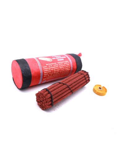ancient tibetan agarwood incense, red-sandalwood , flower anthopogan Rhododendron, saffron nagkeshar and herbal mint incense