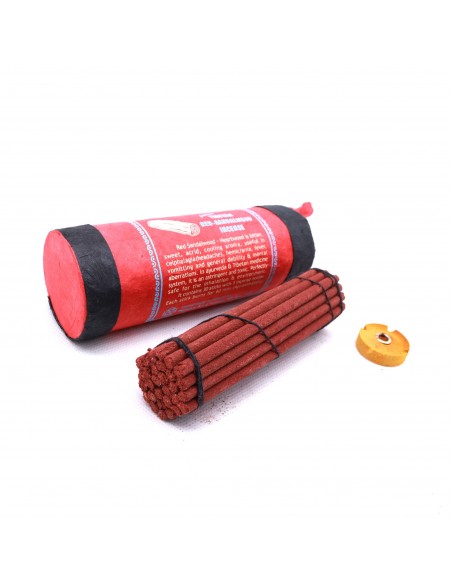 ancient tibetan agarwood incense, red-sandalwood , flower anthopogan Rhododendron, saffron nagkeshar and herbal mint incense