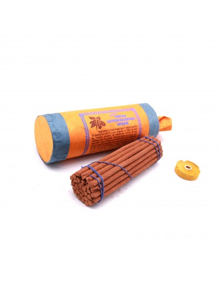 ancient tibetan agarwood incense, red-sandalwood , flower anthopogan Rhododendron, saffron nagkeshar and herbal mint incense