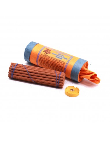 ancient tibetan agarwood incense, red-sandalwood , flower anthopogan Rhododendron, saffron nagkeshar and herbal mint incense