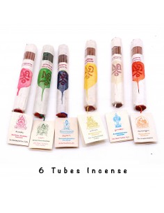 Decorated with Peepal Leaf 6 Pack Incense (114Stick), Amitayu buddha,Green tara , samantabhadra, namthoesaey, Avalokitesvara, Ma