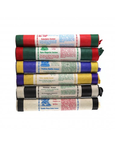 kalachakra incense, guru rinpoche incense, medicine buddha, yellow jambala incense,mahakala ,vajrakilla (phurpa dorjee) incens