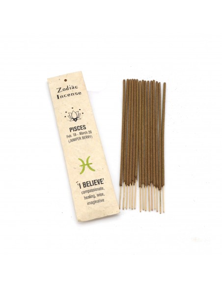 Aries, Taurus, Gemini, Cancer, Leo, Virgo, Libra, Scorpio, Sagittarius, Capricorn,  Aquarius and Pisces zodiac stick incense.