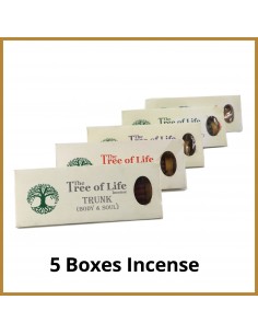 5 incense, roots good fortune, trunk body and soul, leaves peace and prosperity,branches knowledge and learn,fruit stress relief