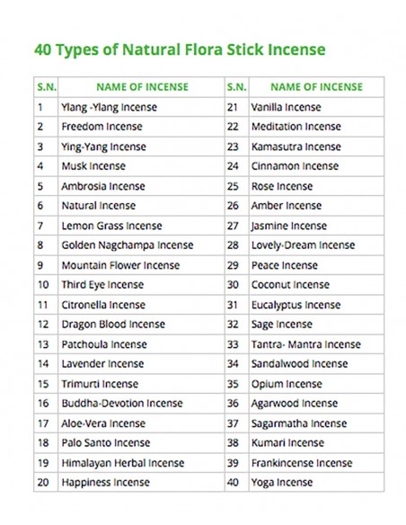 Pure Ylang incense, Pure Freedom Incense, Pure Ying-Yang Incense, Pure Musk Incense, Pure Ambrosia Incense, Pure Natural Incense
