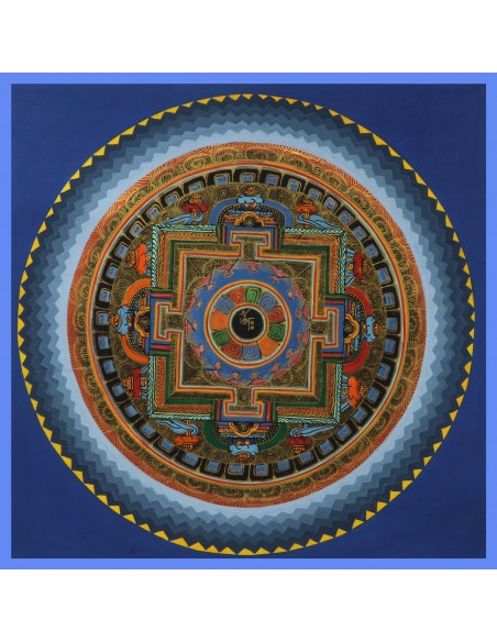 Fine quality gold polish meditation mandala , Tibetan handicraft for luck and positivity, om ah hum mindfulness,budhist thagka