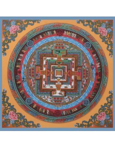Fine quality pure gold kalachakra mandala ,Tibetan handicraft for luck and positivity, om ah hum mindfulness madala, scared symb