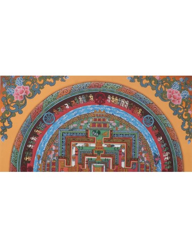 Fine quality pure gold kalachakra mandala ,Tibetan handicraft for luck and positivity, om ah hum mindfulness madala, scared symb