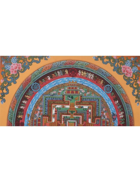 Fine quality pure gold kalachakra mandala ,Tibetan handicraft for luck and positivity, om ah hum mindfulness madala, scared symb
