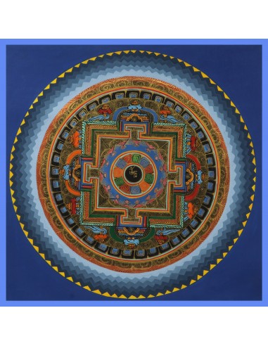 Fine quality gold polish meditation mandala , Tibetan handicraft for luck and positivity, om ah hum mindfulness,budhist thagka