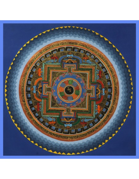 Fine quality gold polish meditation mandala , Tibetan handicraft for luck and positivity, om ah hum mindfulness,budhist thagka