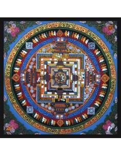 Fine quality gold plated kalachakra mandala and om chakra mandala, Tibetan handicraft for luck and positivity, om ah hum mind 2