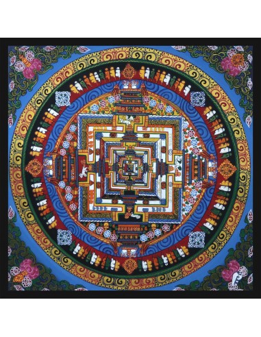 Fine quality gold plated kalachakra mandala and om chakra mandala, Tibetan handicraft for luck and positivity, om ah hum mind