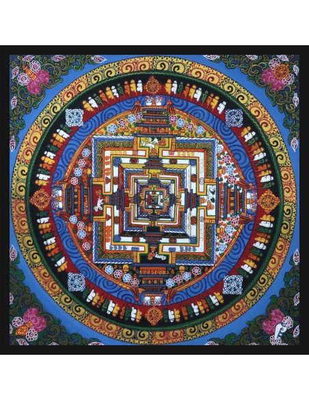 Fine quality gold plated kalachakra mandala and om chakra mandala, Tibetan handicraft for luck and positivity, om ah hum mind