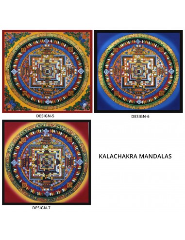 Fine quality gold plated kalachakra mandala and om chakra mandala, Tibetan handicraft for luck and positivity, om ah hum mind