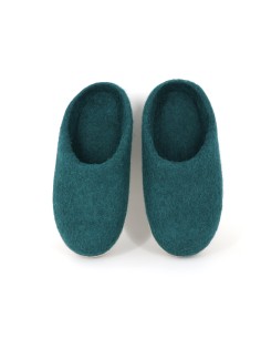Emerald color felt slipper-free shipping worldwide 2
