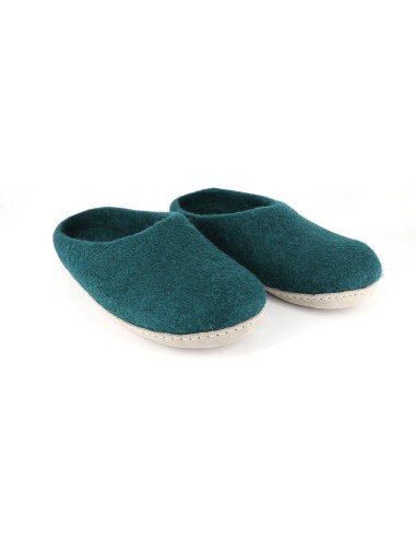Emerald color felt slipper-free shipping worldwide